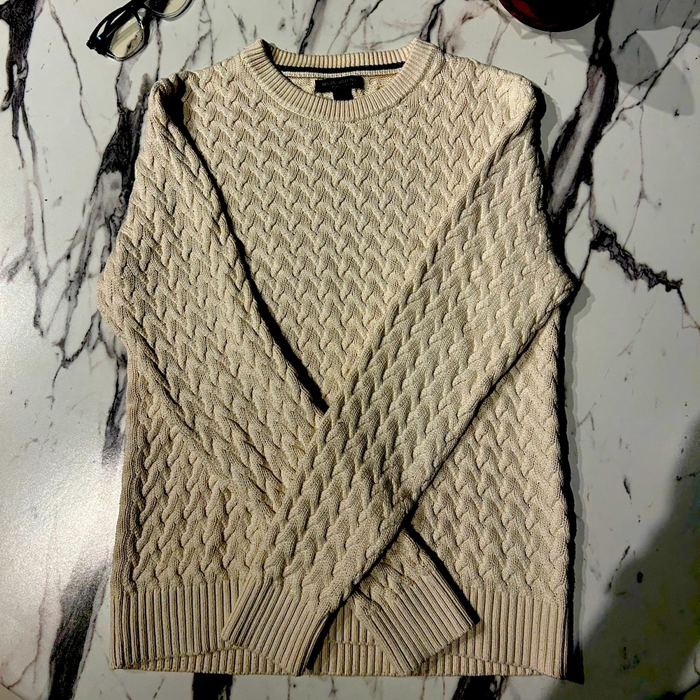 Banana Republic Cable Knit Cream Sweater